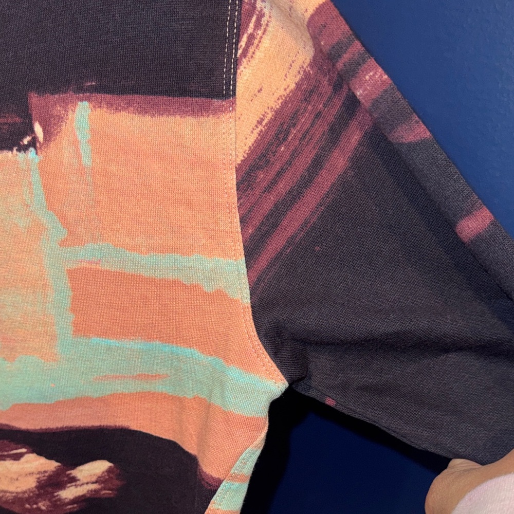 Grey State- Purple & Pink Abstract Landscape Long Sleeve Top - Picture 10 of 15
